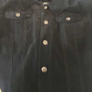 Ladies 100% suede machine wash jacket